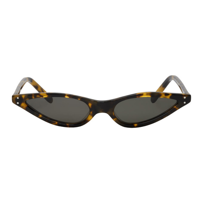 Photo: George Keburia Tortoiseshell Micro Cat-Eye Sunglasses