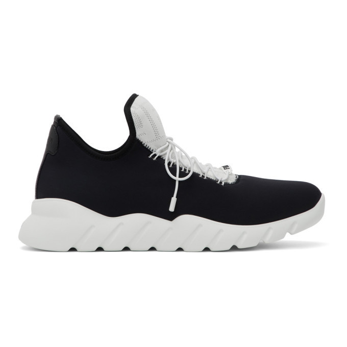 Photo: Fendi Black and White Tech Knit Sneakers