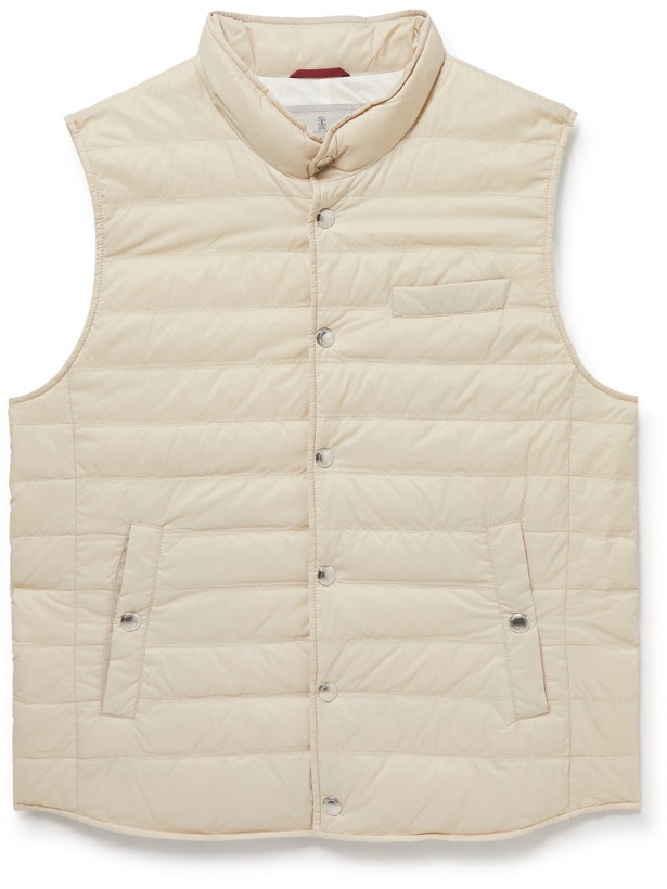 Photo: Brunello Cucinelli - Quilted Nylon Down Gilet - Neutrals