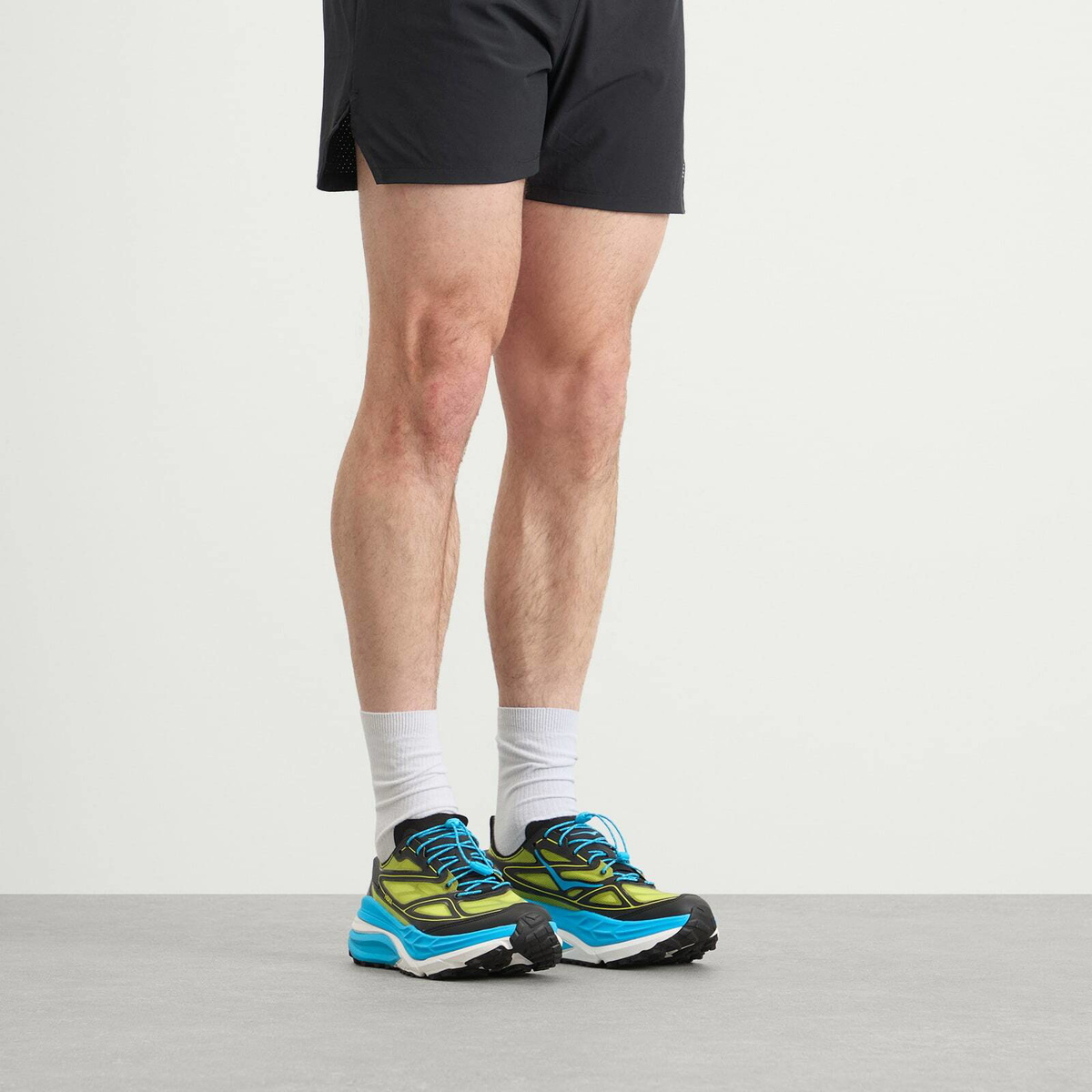 HOKA ONE ONE U Stinson One7 Sneaker in Black/Skyward Blue