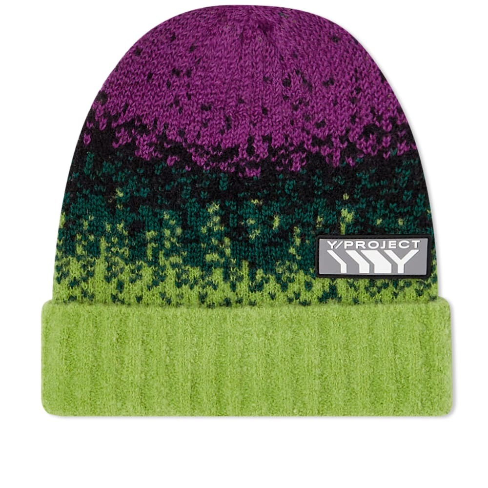 Y-Project Women's Gradient Knit Beanie in Green/Purple Y/Project