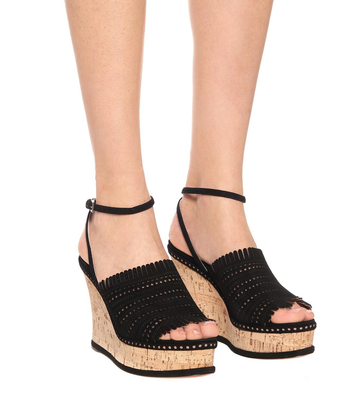 Alaïa Suede wedge sandals ALAÏA