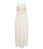 Maison Margiela Embroidered silk maxi dress