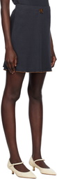 Caro Editions Navy 'Caro' Jersey Miniskirt