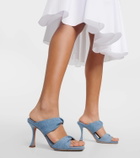 Aquazzura Twist denim mules