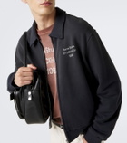 Acne Studios Logo cotton-blend zip-up sweatshirt