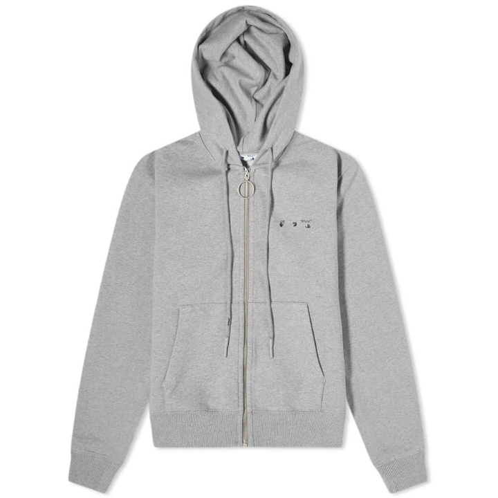 Photo: Off-White OW Arrow Logo Slim Zip Hoody