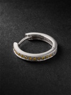 KOLOURS JEWELRY - Fortis Medium White Gold Diamond Single Hoop Earring