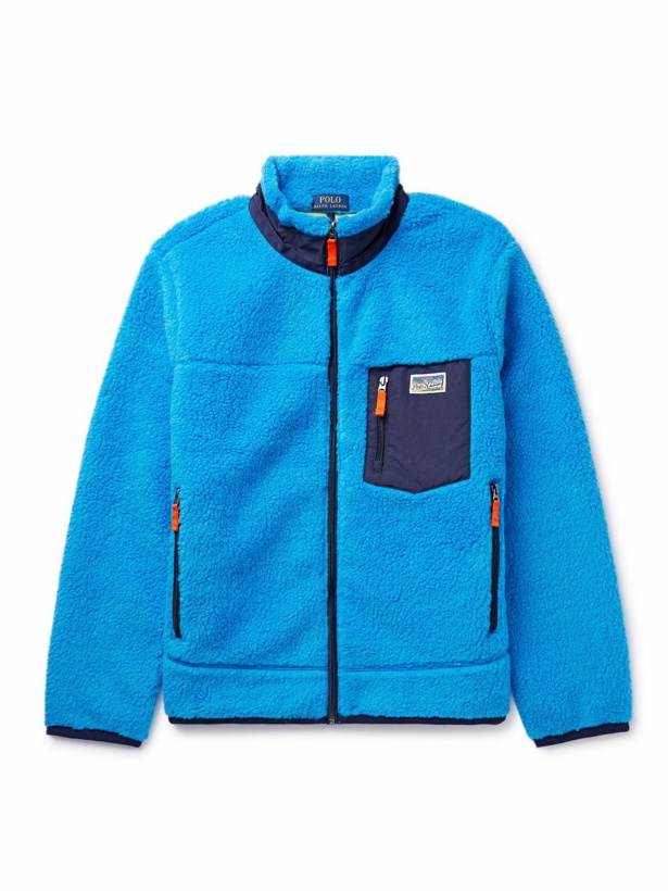 Photo: Polo Ralph Lauren - Shell-Trimmed Fleece Jacket - Blue