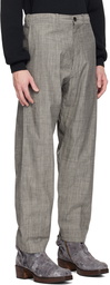 Jan-Jan Van Essche Gray Elasticized Trousers