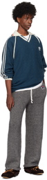 RICE NINE TEN Gray Hand Knitted Jersey Sweatpants