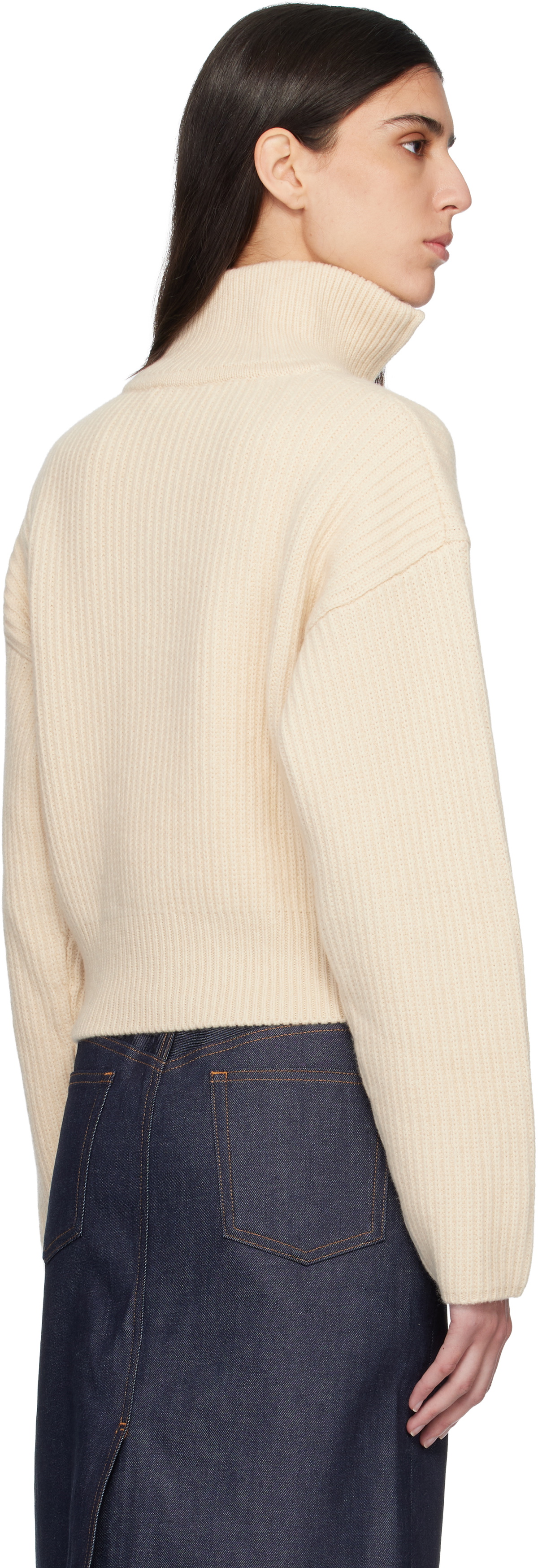 A.P.C. Off-White Wide-Rib Sweater