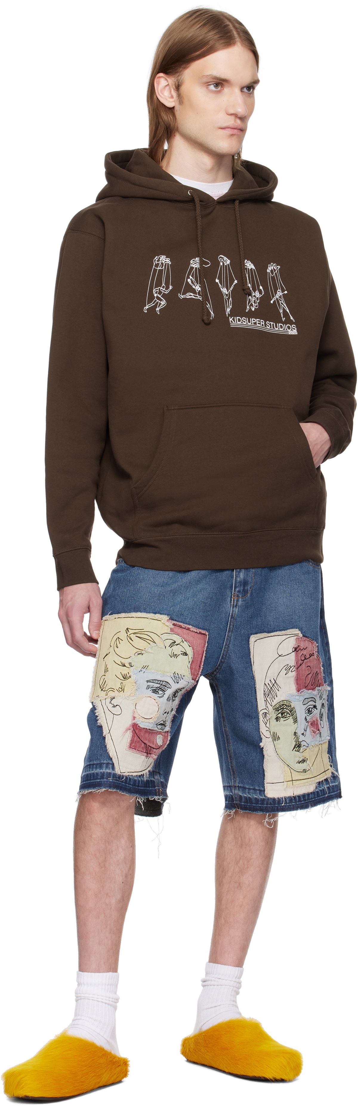 KidSuper Brown String Puppet Hoodie