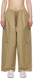 Maison Kitsuné Beige Drawstring Trousers