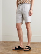 Frescobol Carioca - Felipe Straight-Leg Linen and Cotton-Blend Drawstring Shorts - Gray