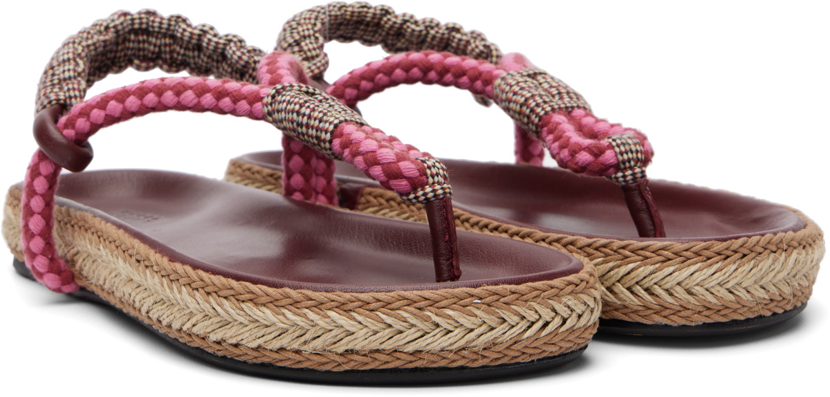 Isabel Marant Brown & Red Gypso Sandals