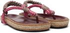 Isabel Marant Brown & Red Gypso Sandals