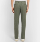 Officine Generale - Olive Paul Slim-Fit Herringbone Linen-Blend Suit Trousers - Men - Army green