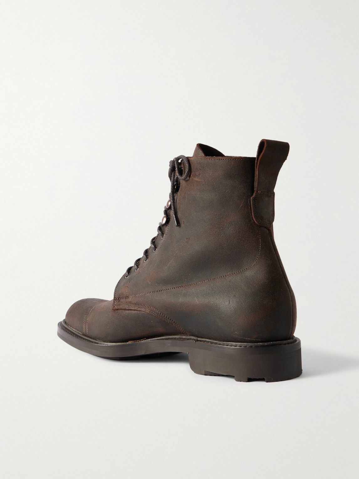Edward Green - Ambleside Waxed-Suede Boots - Brown