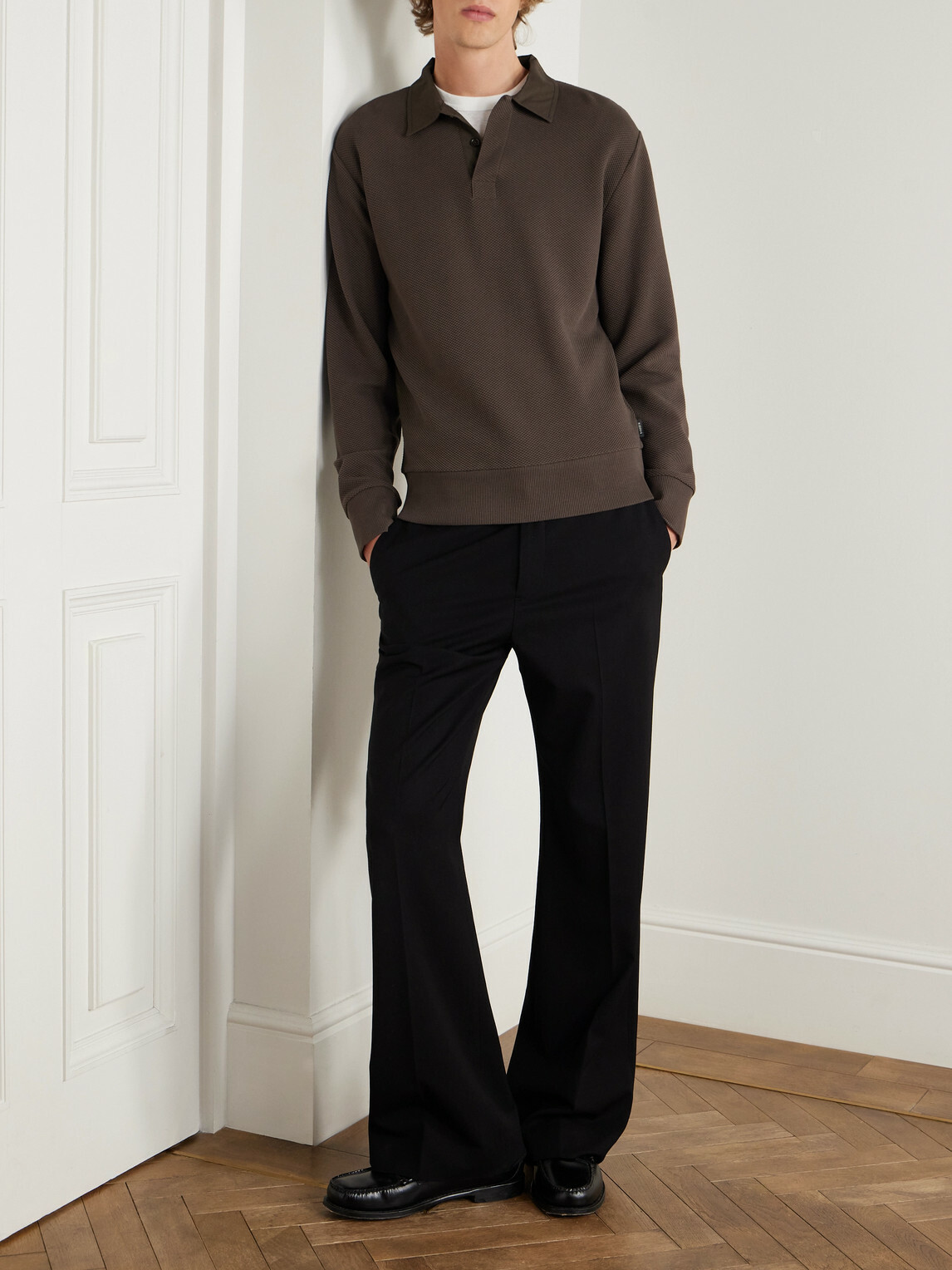 Oliver Spencer - Organic Cotton-Blend Polo Shirt - Brown