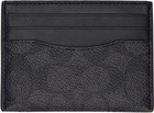 Coach 1941 Black & Gray Signature Canvas Card Holder
