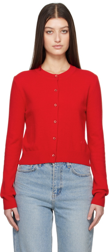 Photo: Dunst Red Essential Crewneck Knit Cardigan