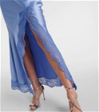 Rebecca Vallance Larisa lace-trimmed silk maxi dress