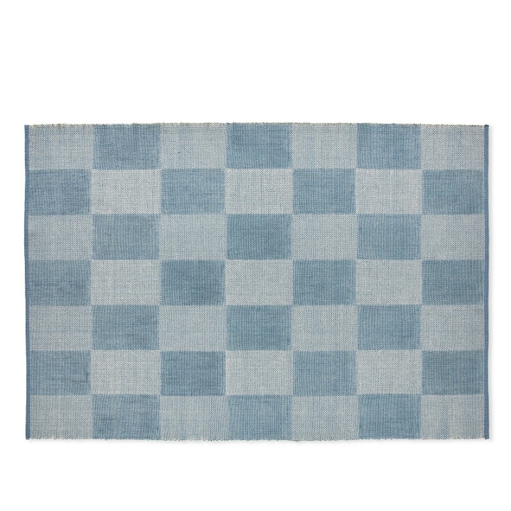 Photo: HAY Check Rug 140 x 200 in Light Blue