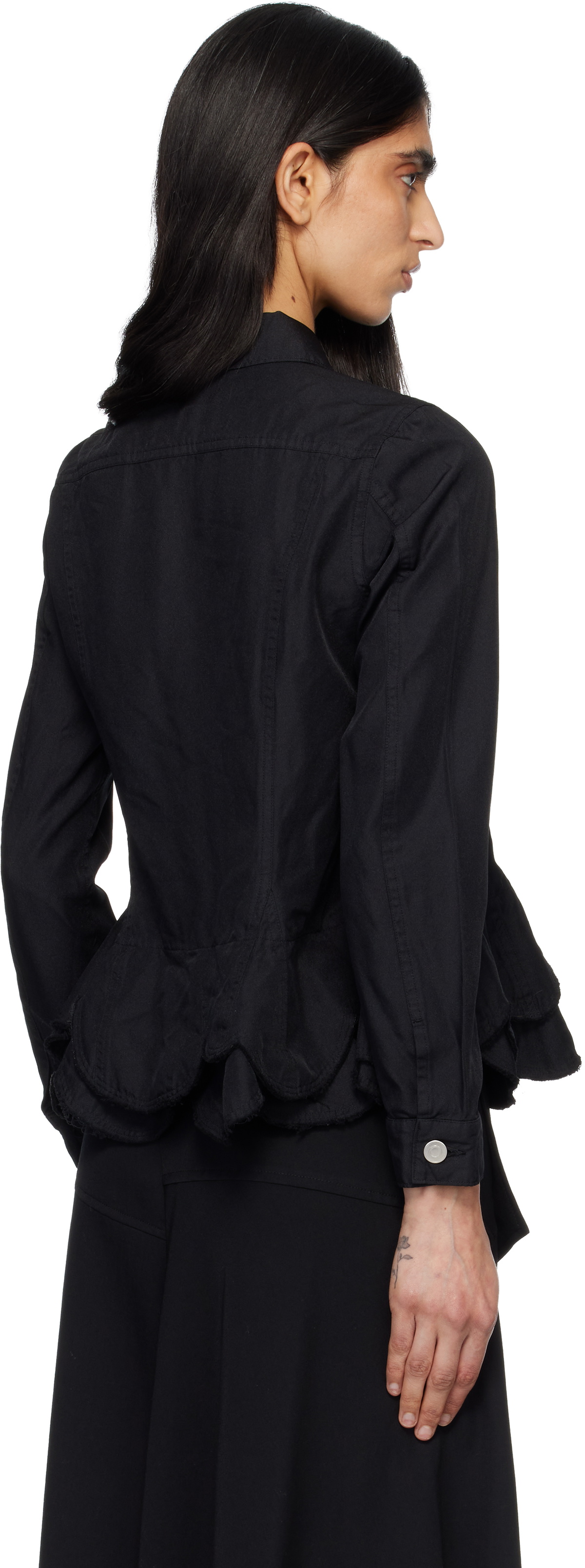 Comme des Garçons Comme des Garçons Black Polyester Twill Garment Dyed Jacket