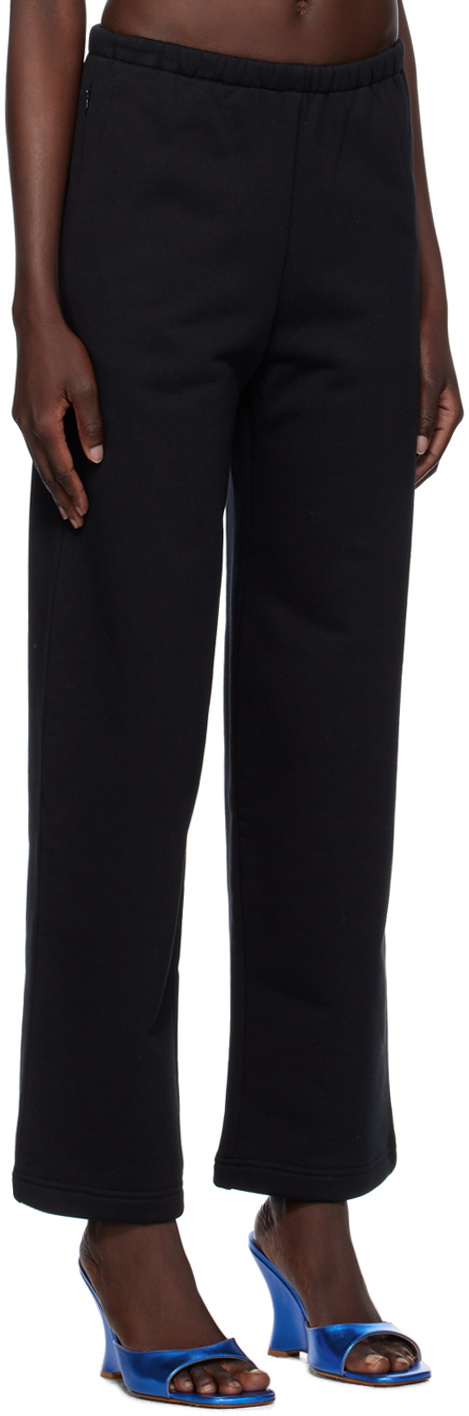 Fax Copy Express Black Embroidered Sweatpants