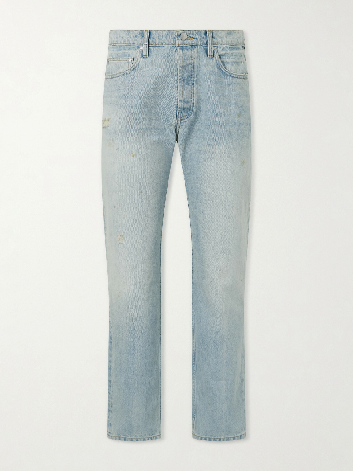 Cherry Los Angeles - Straight-Leg Distressed Jeans - Blue