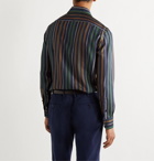 Etro - Striped Silk-Twill Shirt - Green