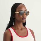 Bottega Veneta Eyewear Bottega Veneta BV1305S Sunglasses in Gold/Brown 