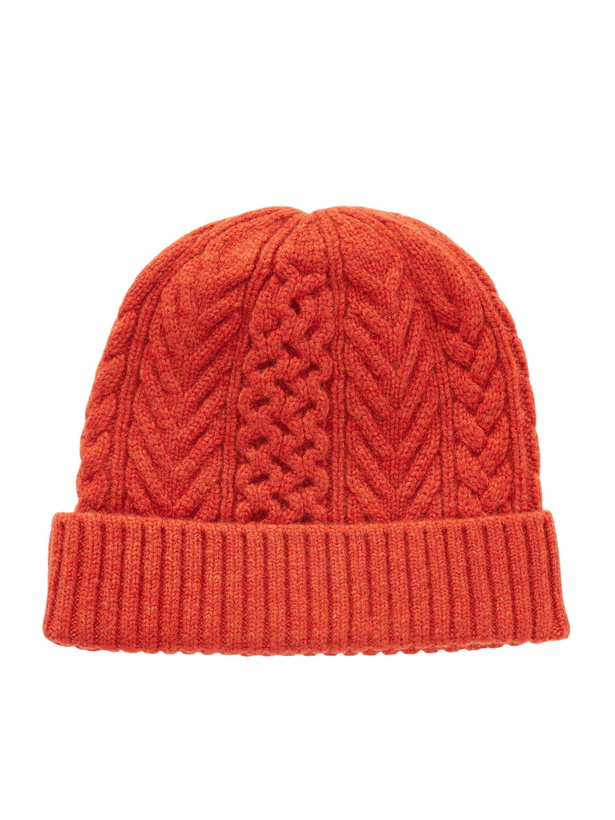 Photo: OrSlow - Aran Wool Beanie - Orange