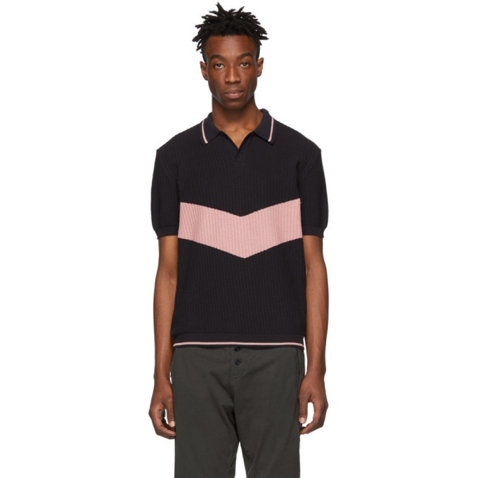 Photo: Golden Goose Navy and Pink Harry Polo