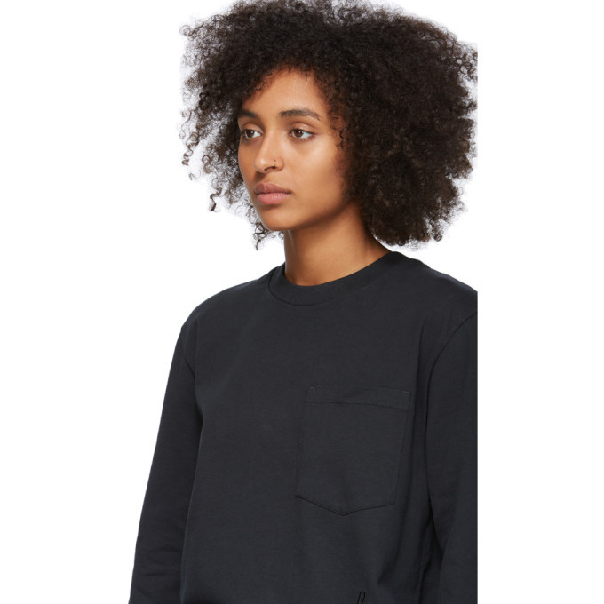 Helmut Lang Black offers Long Sleeve Oversized Top