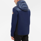 Moncler Grenoble Men's Knitted Arm Hooded Down Jacket in Navy