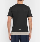 Soar Running - Mesh-Panelled Jersey T-Shirt - Black