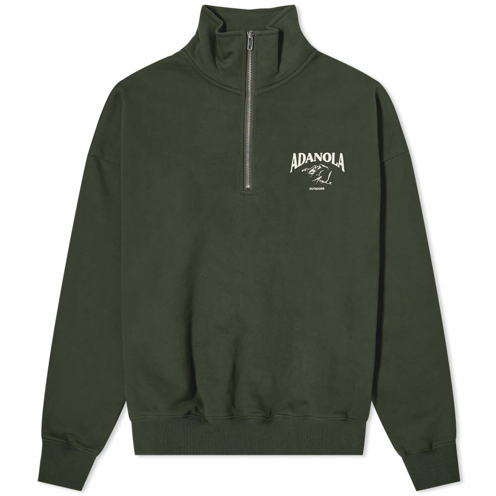 Adanola Women's Oversized Funnel Neck Zip Sweat in Dark Olive Adanola