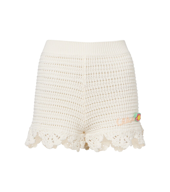 Photo: Chloé Crochet scalloped cotton shorts