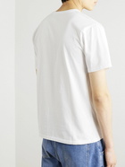 Maison Kitsuné - Logo-Appliquéd Cotton-Jersey T-Shirt - White