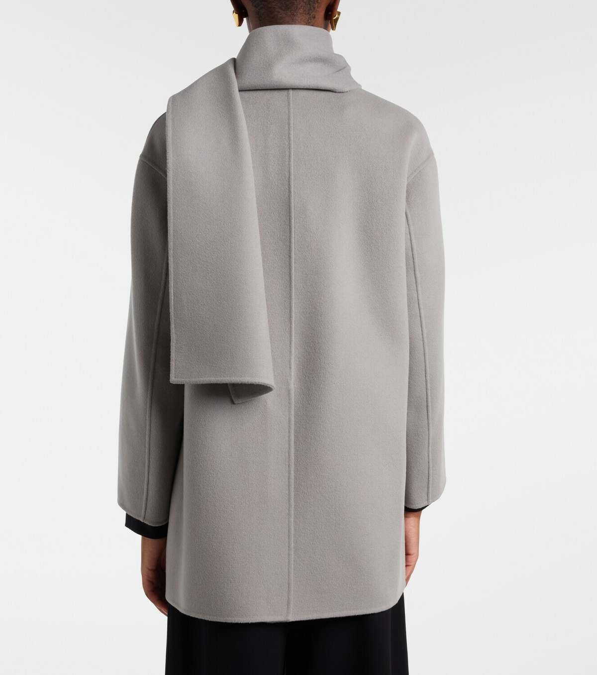 'S Max Mara Scarf-detail virgin wool coat