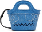 Marni Blue Tropicalia Micro Denim Tote