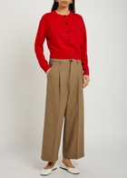Maria Mcmanus Wide-leg Stretch-wool Trousers Caramel
