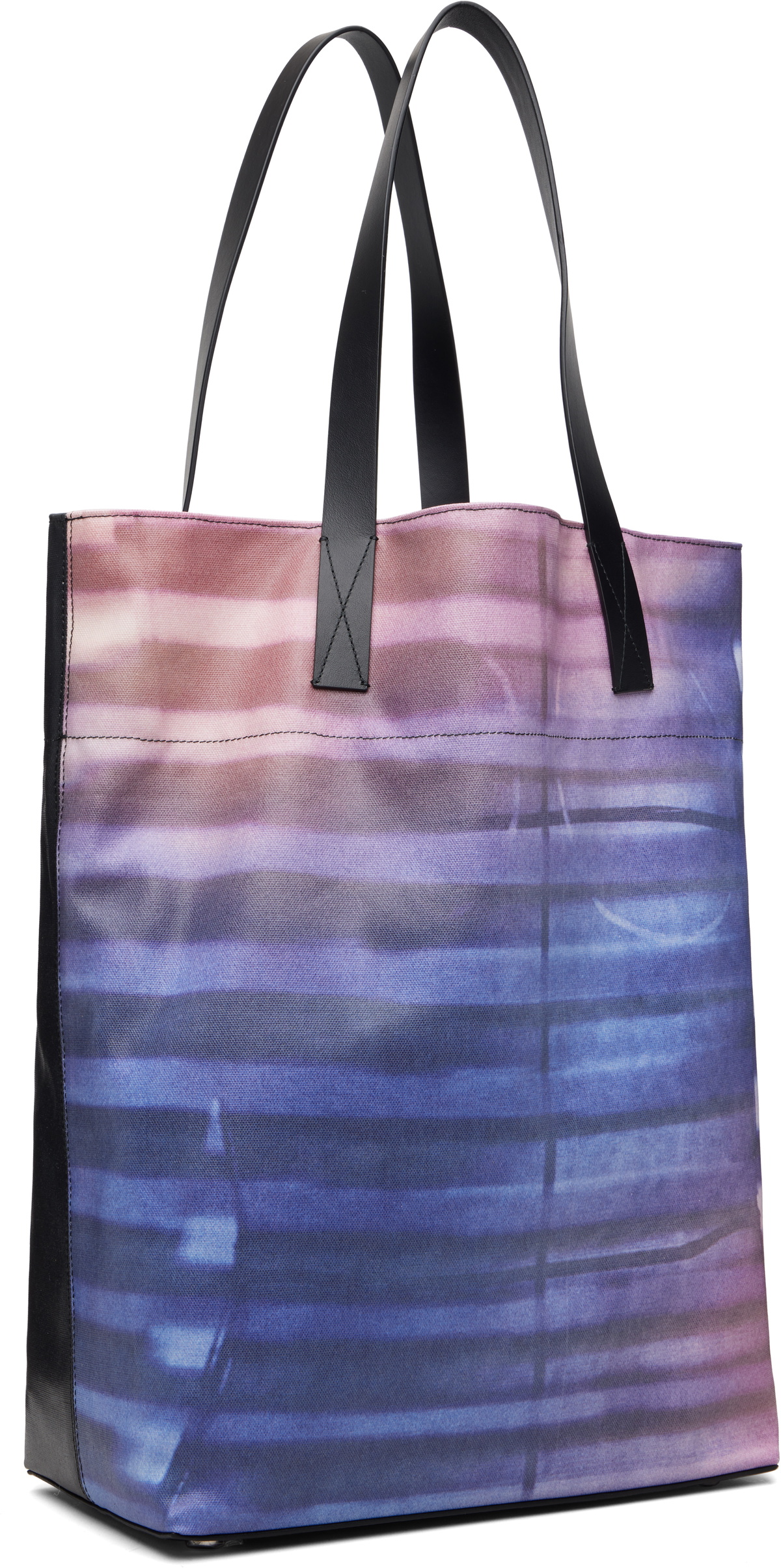 Jean Paul Gaultier Blue Coated Canvas Printed Air Tote