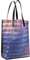 Jean Paul Gaultier Blue Coated Canvas Printed Air Tote