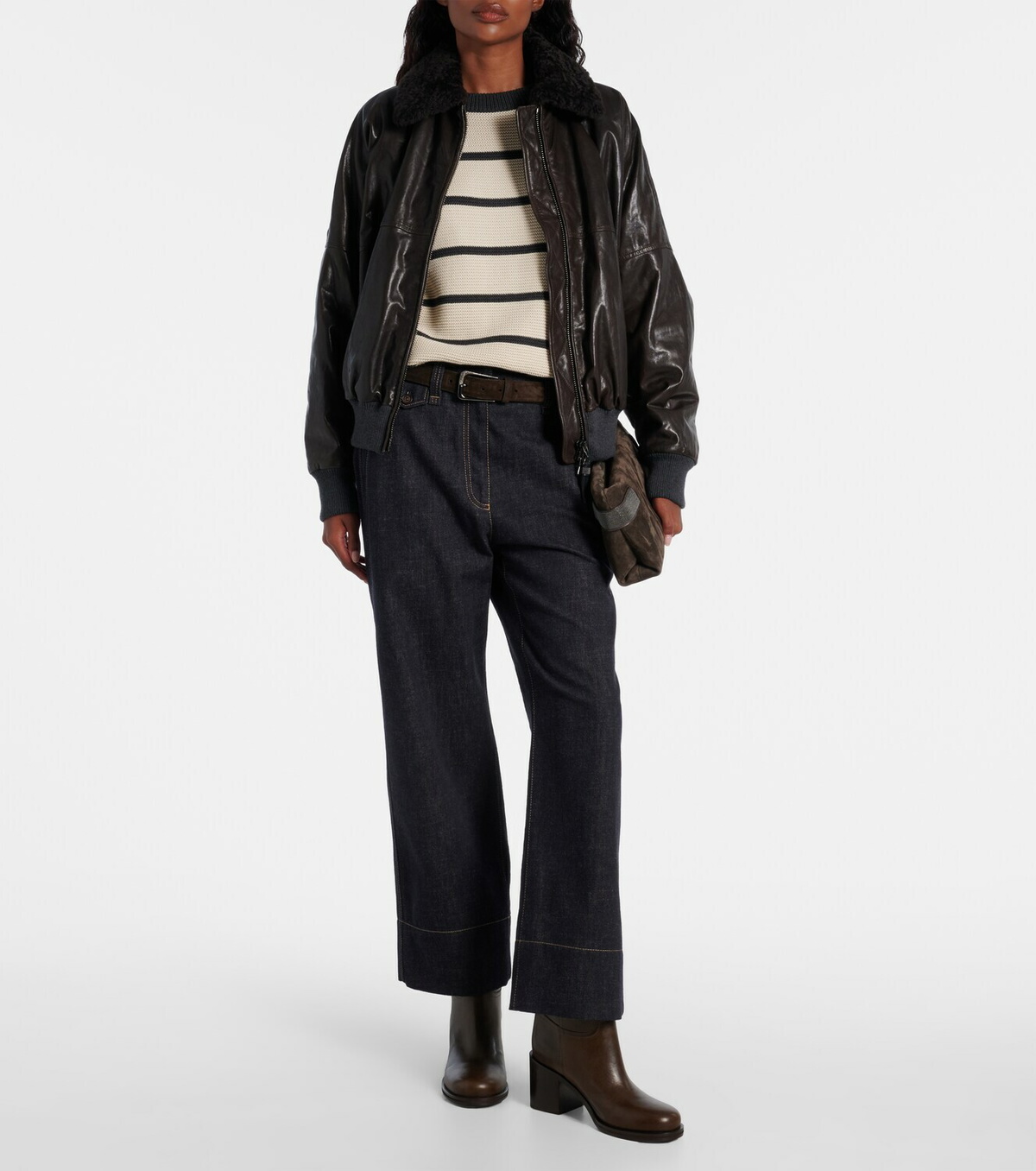 Brunello Cucinelli Bicolor Calf Leather Bos Taurus Clothing main image 1