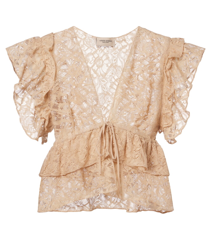 Photo: Adriana Degreas Ruffled lace crop top