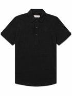 Orlebar Brown - Sebastian Slim-Fit Linen-Jersey Polo Shirt - Black