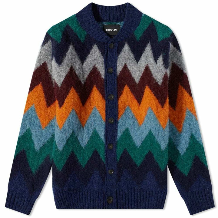 Photo: Howlin by Morrison Men's Howlin' Blue Magician Baseball Cardigan in Magic Blue